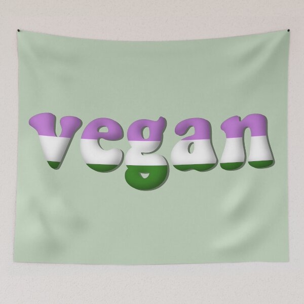 Item preview, Vegan Genderqueer Pride Flag Retro LGBTQ designed and sold by cashewdays.