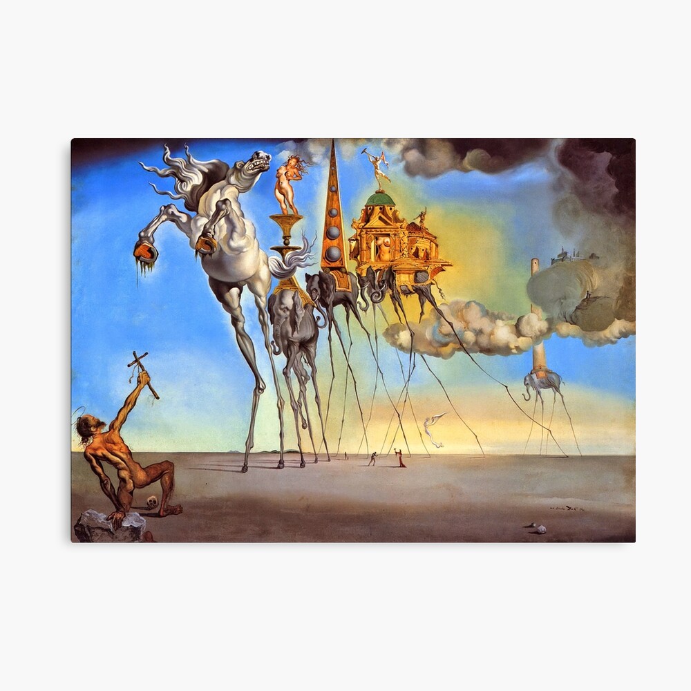 Salvador Dali Die Versuchung des Heiligen Antonius Poster Kunstdruck Bild 