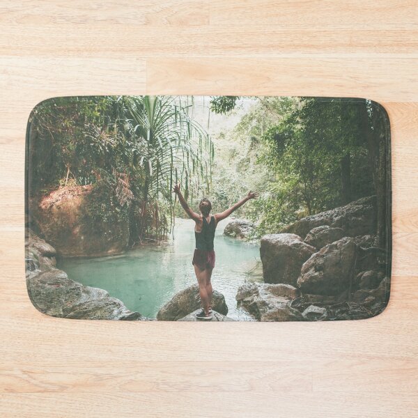 Item preview, Girl at Rainforest Rock Pool designed and sold by Jaydee001.