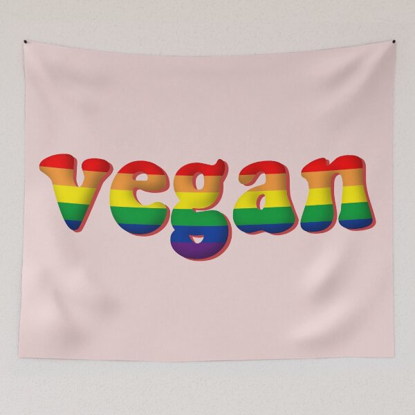 Item preview, Vegan Rainbow LGBT+ Pride Flag Retro LGBTQ designed and sold by cashewdays.