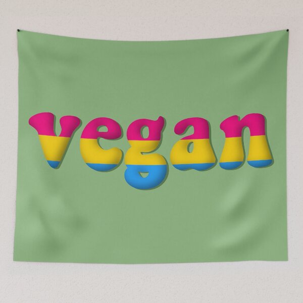 Item preview, Vegan Pansexual Pride Flag Retro LGBTQ designed and sold by cashewdays.