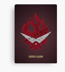 Gurren Lagann typography Canvas Print