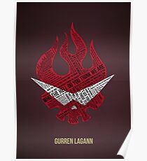 Gurren Lagann typography Poster