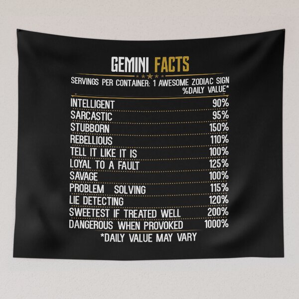 Item preview, Gemini Facts Zodiac Birthday Funny Gemini Facts designed and sold by hoangtrongkhiem.