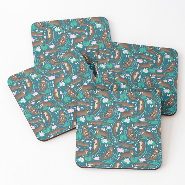 Item preview, Otters Family Water Lily designed and sold by VannaShanha.