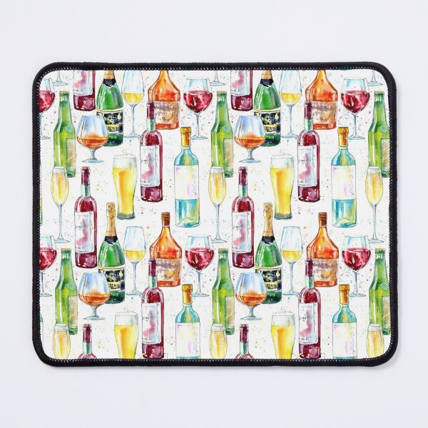 Item preview, Wine Bottle Watercolor Art designed and sold by VannaShanha.