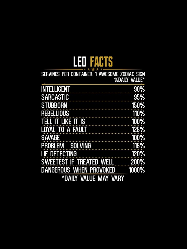 Leo Facts Zodiac Birthday Funny Leo Facts" A-Line Dress for Sale by  hoangtrongkhiem | Redbubble