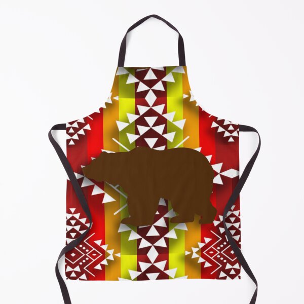 Item preview, Red / White Native Brown Bear Print designed and sold by JMWCD.