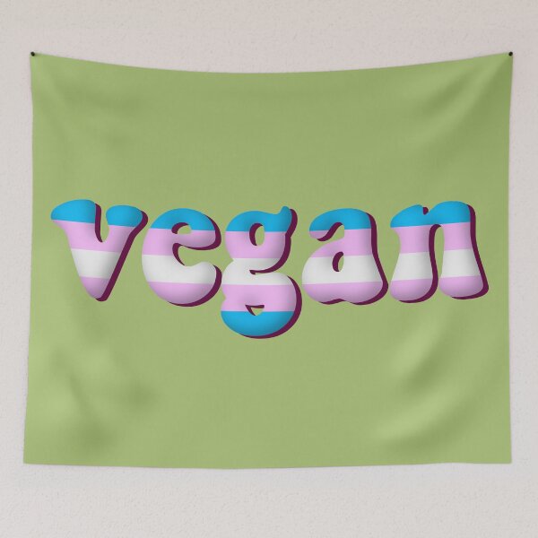 Item preview, Vegan Transgender Pride Flag Retro LGBTQ designed and sold by cashewdays.