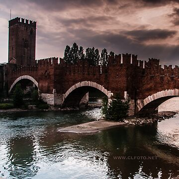 Artwork thumbnail, Castlevecchio Bridge, Verona, Italy by leemcintyre