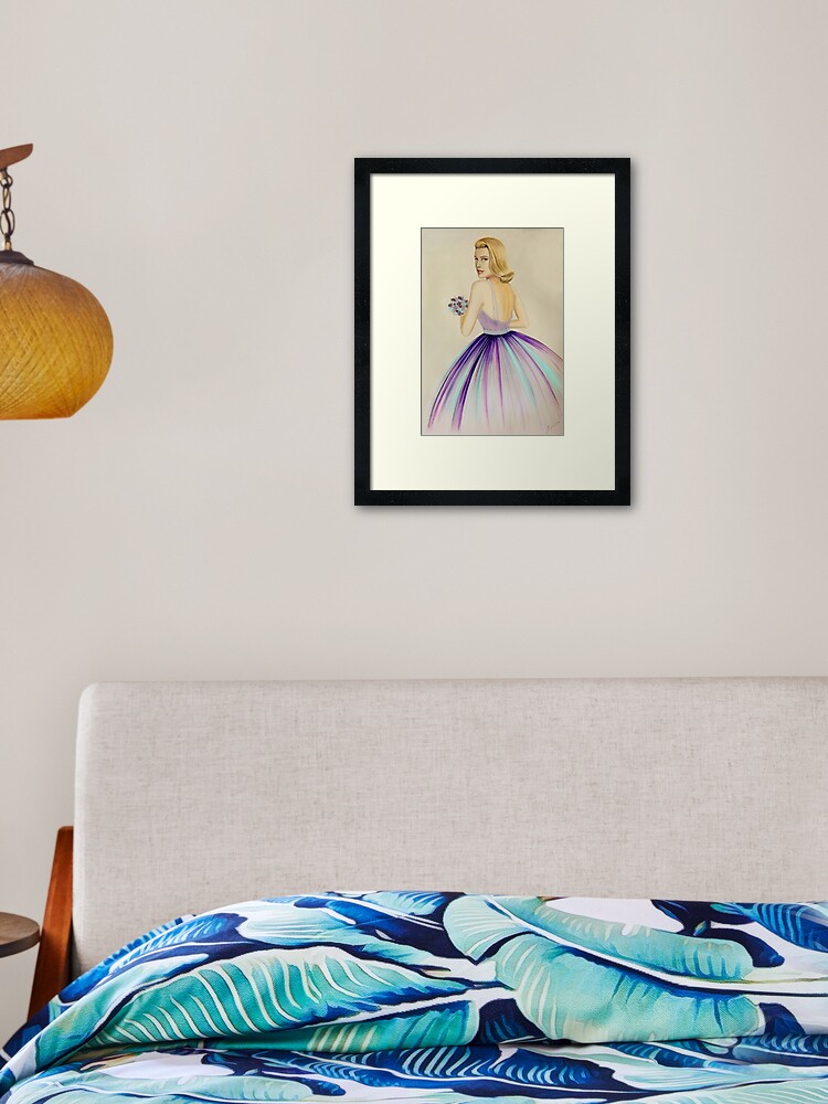Thumbnail 1 of 7, Framed Art Print, GRACE Watercolour Pencil Drawing designed and sold by InmaVassar.