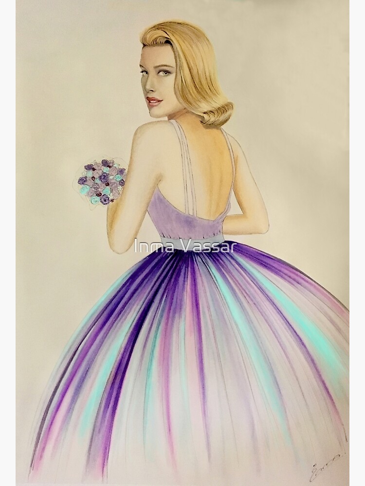 Thumbnail 7 of 7, Framed Art Print, GRACE Watercolour Pencil Drawing designed and sold by InmaVassar.