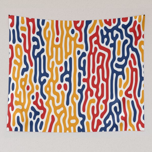 Item preview, Blue, Red and Yellow Turing Pattern designed and sold by rp-art.