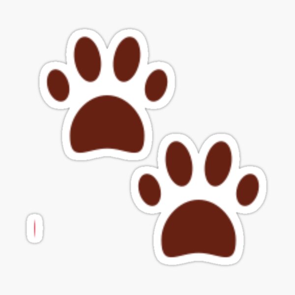 Paw Prints Sticker Sticker For Sale By Amkrat Redbubble