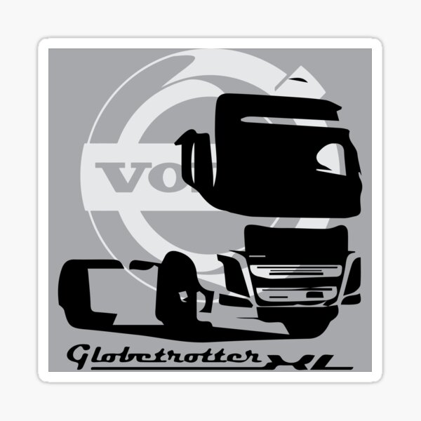 Sticker for Sale mit Volvo Truck with Type Globetrotter von RandyCreation