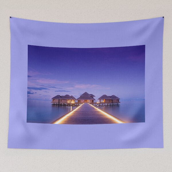 Item preview, Luxury Maldives Island Vacation, Purple Sunset  designed and sold by newburyboutique.