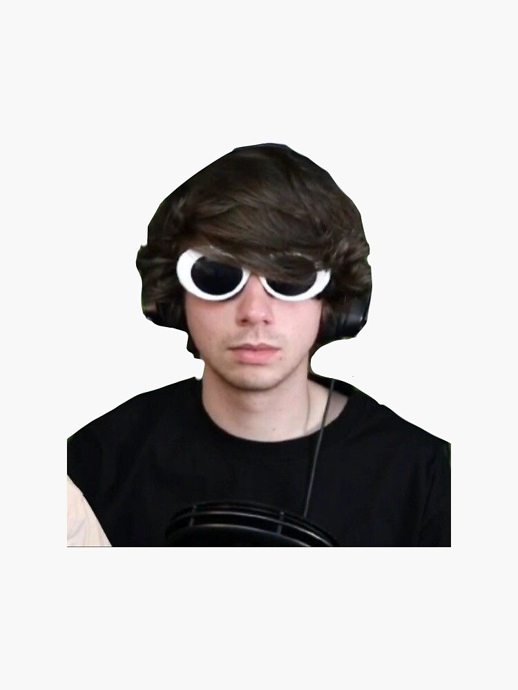 "Karl Jacobs serious clout goggles" Sticker by InsecurePuppet Redbubble