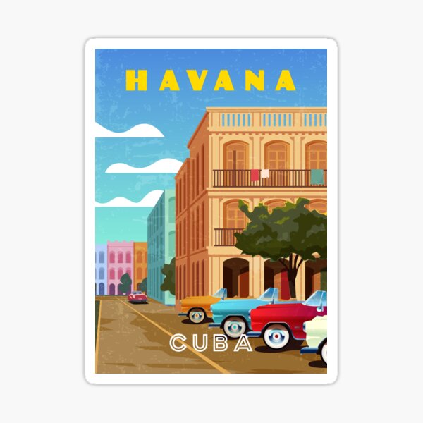 Artikel-Vorschau von Havanna, Kuba - Minimalistisches Retro-Reiseposter, designt und verkauft von GreekTavern1979.