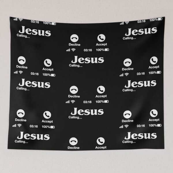 Item preview, Jesus is calling Love Jesus Got Jesus boyfriend Cool Mountain Gift Premium Apparel Funny Holiday Xmas designed and sold by DesignByHeartUK.