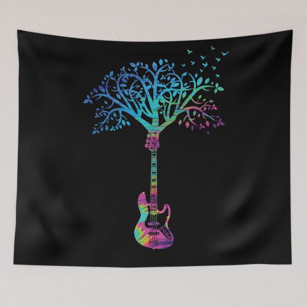 Item preview, Bass Guitar Tree Abstract Texture Theme designed and sold by nightsworthy.