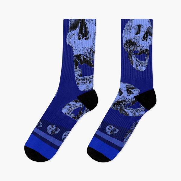 Item preview, Skull in blues_1d designed and sold by SueKnox.