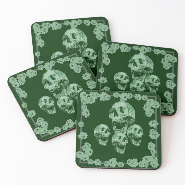 Item preview, Skull in greens_1c designed and sold by SueKnox.