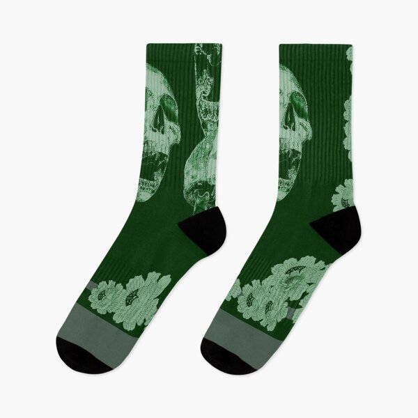 Item preview, Skull in greens_1c designed and sold by SueKnox.