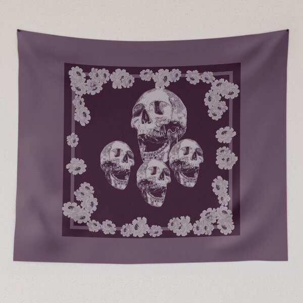 Item preview, Skull in muted purple_1f designed and sold by SueKnox.