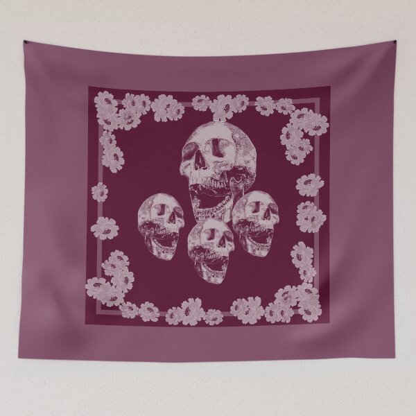 Item preview, Skull in burgandy_1g designed and sold by SueKnox.