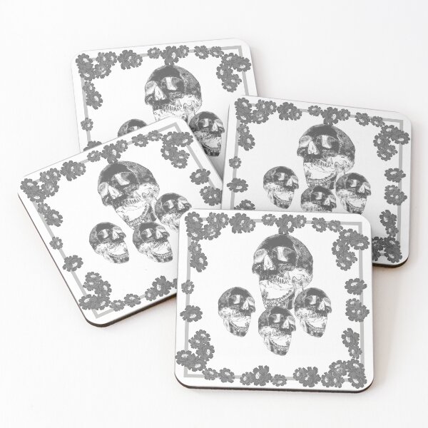 Item preview, Skull white bg with black detail_1b designed and sold by SueKnox.