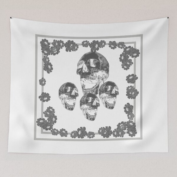 Item preview, Skull white bg with black detail_1b designed and sold by SueKnox.