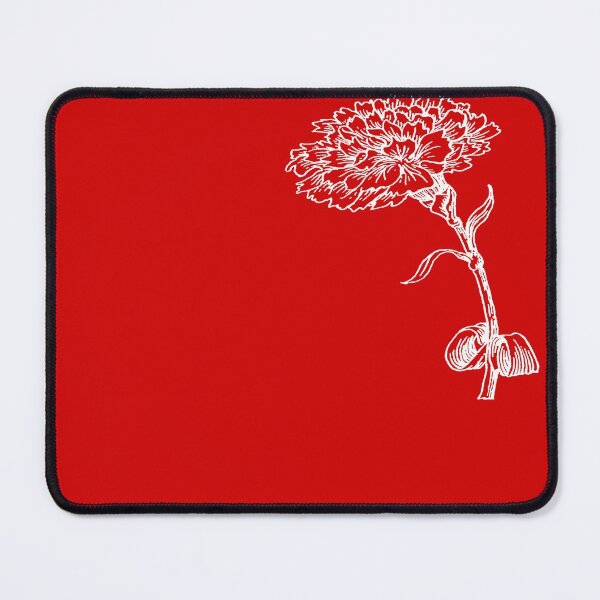 Item preview, Vintage Carnation Botanical Line Art Illustration White Ink designed and sold by taiche.