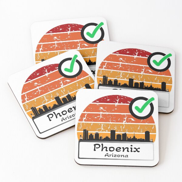 Item preview, phoenix arizona united states of america Skyline vintage  designed and sold by WhereIsTravis.