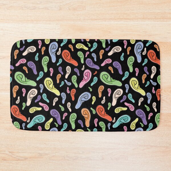 Item preview, Outer Ear Anatomy Pattern (Black Background) designed and sold by StacyAnnDesigns.