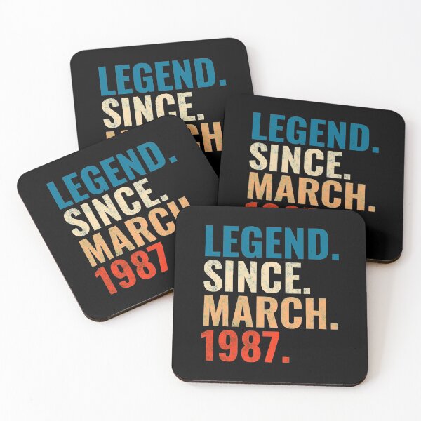 Item preview, Legend Since March 1987 Retro Vintage designed and sold by Teelogic.