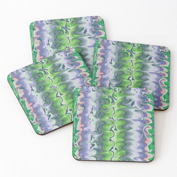 Artikelvorschau, Cooles grünes lila Natur-abstraktes Design für Naturliebhaber entworfen und verkauft von RihabPrint.