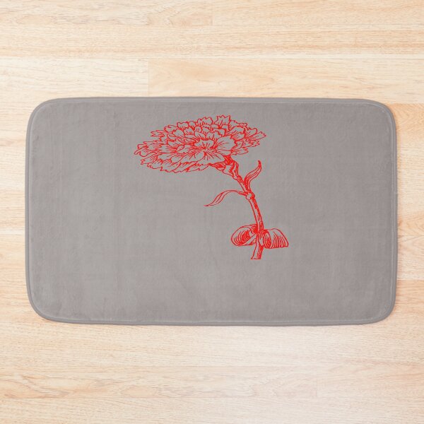 Item preview, Vintage Carnation Botanical Line Art Illustration Red Ink designed and sold by taiche.