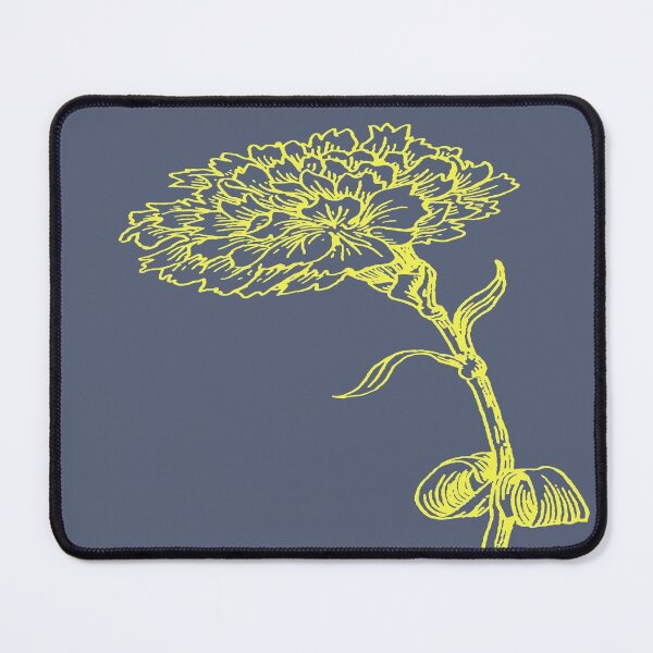 Item preview, Vintage Carnation Botanical Line Art Illustration Yellow Ink designed and sold by taiche.