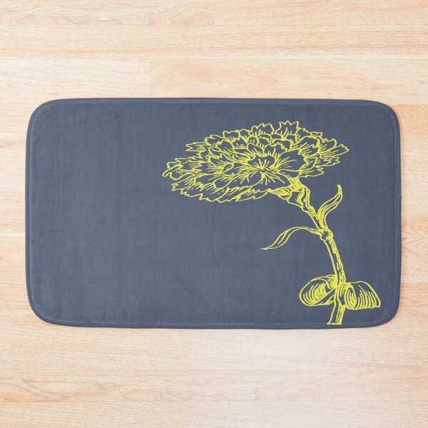 Item preview, Vintage Carnation Botanical Line Art Illustration Yellow Ink designed and sold by taiche.