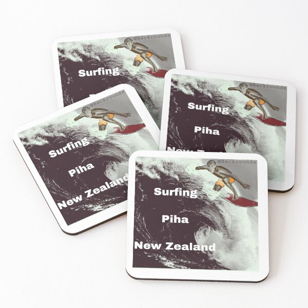 Item preview, Surfing Piha New Zealand designed and sold by Jacinta hunt.
