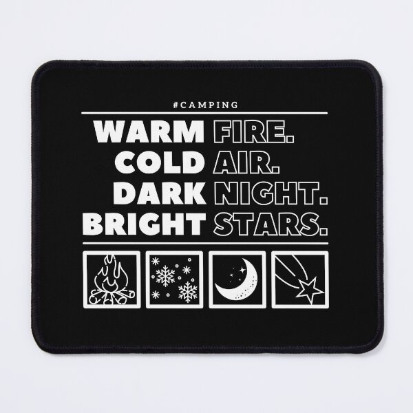 Item preview, Warm fire/Cold air/Dark night/Bright stars, Camping  designed and sold by SoonSeen.