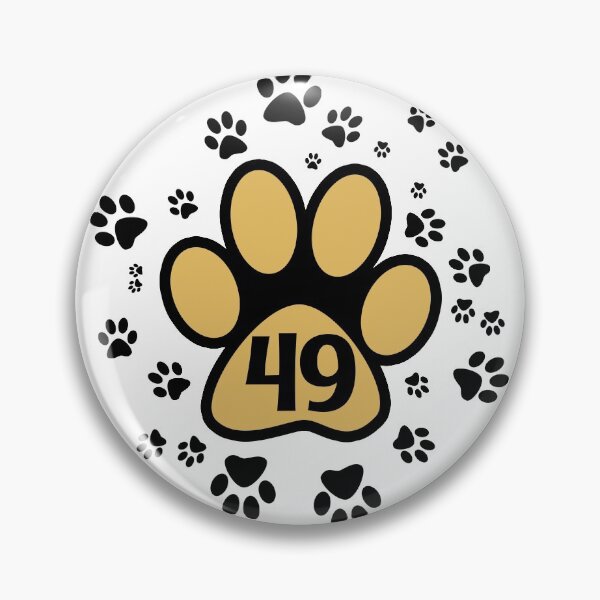 Item preview, Sweet paw tracks with number 49 - fond of animals designed and sold by MadandMean.