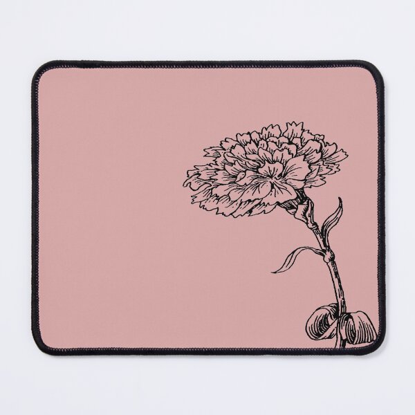 Item preview, Vintage Carnation Botanical Line Art Illustration Black Ink designed and sold by taiche.