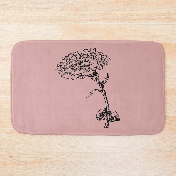 Item preview, Vintage Carnation Botanical Line Art Illustration Black Ink designed and sold by taiche.