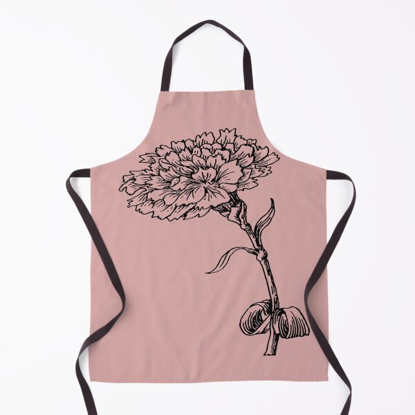 Item preview, Vintage Carnation Botanical Line Art Illustration Black Ink designed and sold by taiche.