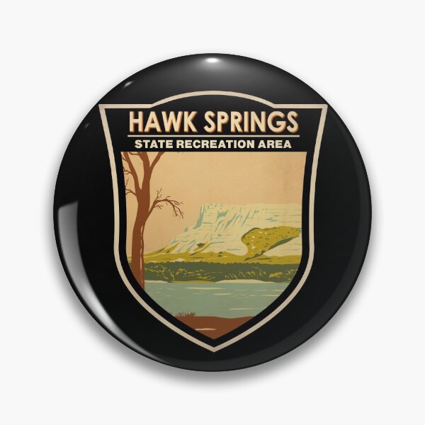 Artikelvorschau, Abzeichen des Hawk Springs State Recreation Area Wyoming entworfen und verkauft von KrisSidDesigns.