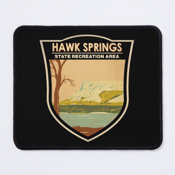 Item preview, Hawk Springs State Recreation Area Wyoming Badge designed and sold by KrisSidDesigns.