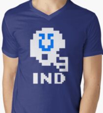 Tecmo Bowl, Tecmo Super Bowl, Tecmo Bowl Shirt, Tecmo Bowl T-shirt, Tecmo Bowl Helmet, IND Helmet, IND Men's V-Neck T-Shirt