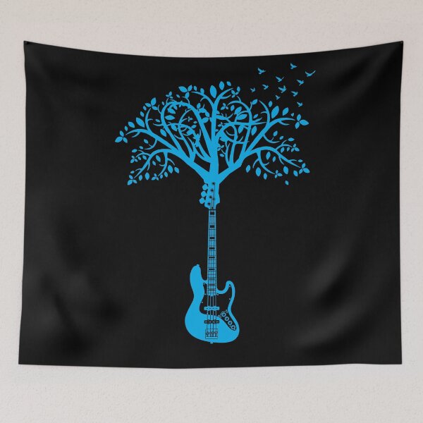 Item preview, Bass Guitar Tree Blue designed and sold by nightsworthy.