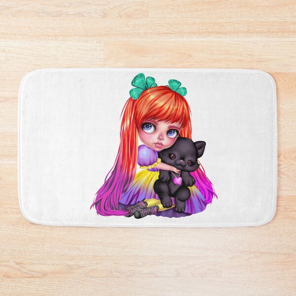 Item preview, Cute anime girl with kitten designed and sold by BRtisticDesigns.